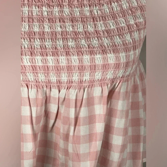 BB Dakota Women's Susie Gingham Off The Shoulder Top XS - Picture 4 of 8